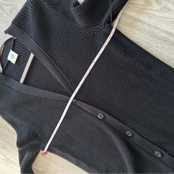 NWT CAbi Black Cotton Button Up Duster Cardigan Small - Picture 11 of 13